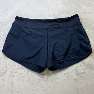 Rabbit Running Shorts Womens Large Blue Athletic Lined Activewear